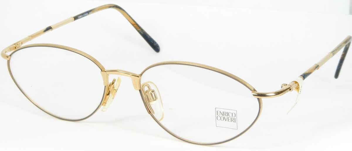 Vintage Enrico Coveri 7336 134 Oro Único Raro Gafas 54-16-130mm - $96.02
