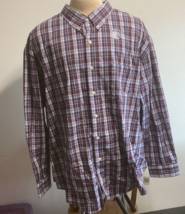 4XL New Izod Mens Button Down Shirt Multicolor Plaid Long Sleeve Collar Pocket - £23.52 GBP