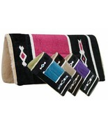 Western Horse Pink Navajo Design Saddle Pad Thick Fleece w/ Wear Leather... - £27.78 GBP
