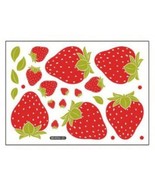 Red Strawberries Stickers, Cute Red Fruit Self-adhesive Stickers 29x21cm - $6.36