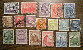Denmark Danmark  Sc # 290 to # 390   from 1944 to 1961   Hinged   33 stamps - £1.66 GBP
