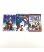 Lot 3 Family Christmas Movies DVDs Cat in Hat Arthur Christmas Creature ... - £11.41 GBP