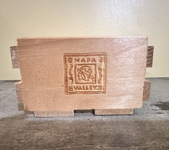 Napa Valley 12 Cassette Tape Holder Pine Wood Wooden Storage Box Crate - £8.39 GBP