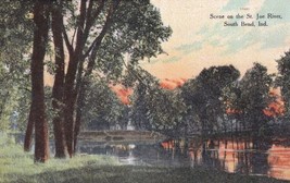 St. Joe River South Bend Indiana IN Postcard A11 - £2.38 GBP