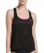Nike Blue  Mesh Layered Tankini Top Women&#39;s Size Large - $96.21 CAD