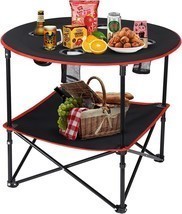 Camping Table Portable Folding Camping Side Table for Outdoor Picnic, Be... - $51.96