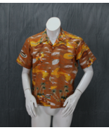 Vintage Hawaiian Shirt - Spanish Characters with Palm Tree Islands - Men... - £44.20 GBP