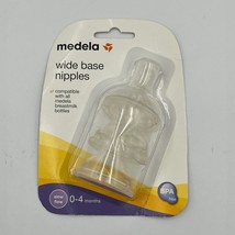 Medela Wide Base Latex Bottle Nipples 0-4 months NEW - $7.84