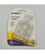 Medela Wide Base Latex Bottle Nipples 0-4 months NEW - £6.16 GBP