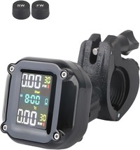 Motorcycle Tire Pressure Monitoring Alarm System, LCD Display, TEMP Monitor - £24.25 GBP