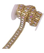 1 Yard Delicate Rhinestone Trimming Crystal Ribbon Chain For Sewing Craf... - £24.82 GBP