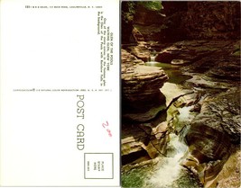 New York(NY) Watkins Glen Glen Of The Pools Rainbow Falls Vintage Postcard - £7.39 GBP