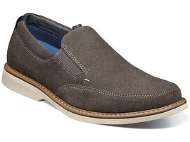 Nunn Bush Otto Moc Toe Slip On Walking Shoes Leather Gray 84963-020 - £63.79 GBP