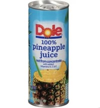 Dole 100% Pineapple Juice Not From Concentrate 8.4 Oz Can (Pack Of 4 Cans) - $34.65