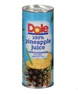Dole 100% Pineapple Juice Not From Concentrate 8.4 Oz Can (Pack Of 4 Cans) - $47.39 CAD