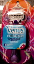 NEW! Gillette Venus EMBRACE -1 HANDLE-1 Cartridge [5 BLADES] French/Engl... - $6.99