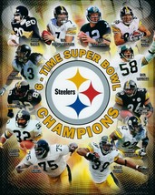 Pittsburgh Steelers 6 Time Champs 8X10 Photo Trophy Collage Nfl Football S Bowl - £3.87 GBP