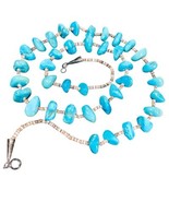 TRADITIONAL VINTAGE SANTO DOMINGO TURQUOISE HEISHI NECKLACE 24” - $305.62 CAD