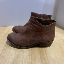 Women&#39;s Lucky Brand Brolley Ankle Boots Booties Shoes Size 6.5 Brown Lea... - $427.99 MXN