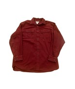 LL Bean Shirt Men&#39;s LT Large Tall Red Chamois Cloth Flannel Freeport Maine - $34.28 CAD