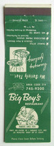 Big Boy&#39;s Restaurant - Wright City, Missouri 20 Strike Matchbook Cover Match MO  - £1.60 GBP