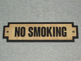 Rustic Retro Style Wood No Smoking 9&quot; Sign - £14.39 GBP