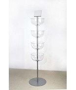 AMKO R-IBT-4 4 Tier Acrylic Bowl Display, Powder Coat Silver - $164.99