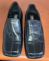 Stacy Adams Men&#39;s 41249B-01 Square Toe Black Leather Dress Shoes Size 6 M - £14.44 GBP