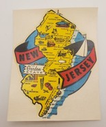 New Jersey &quot;The Garden State&quot; Vintage Original Travel Water Transfer Decal - €17,02 EUR