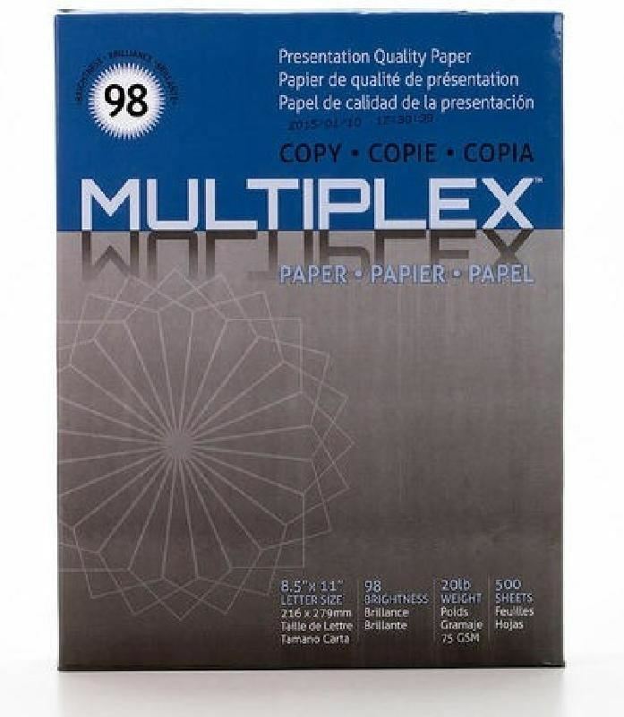 Multiplex High Bright Copy Paper - 8.5&quot; x 11&quot; - Letter size, 20lbs, 98 B... - $8.50