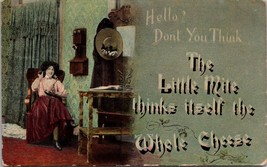 Don&#39;t You Think The Little Mite Thinks Itself the Whole Cheese Postcard PC408 - £13.39 GBP