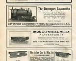 Davenport Locomotive Power Plant Rail Road Trucks &amp; Cars 1909 Magazine Ad  - £17.02 GBP