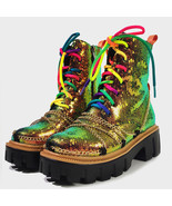 Ladies Rainbow Platform Boots - $72.00
