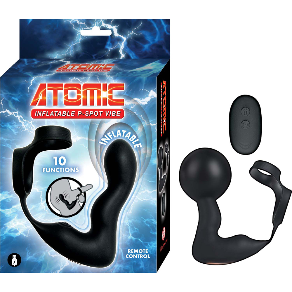 Atomic Inflatable P-Spot Vibe Black - $68.90