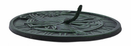 Dragonfly Garden Sundial Green Cast Iron 9.75&quot; Wide Decorative - $25.15