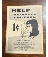 Vintage HELP RETARDED CHILDREN Gumball Coin Op Vending Original - €48,79 EUR