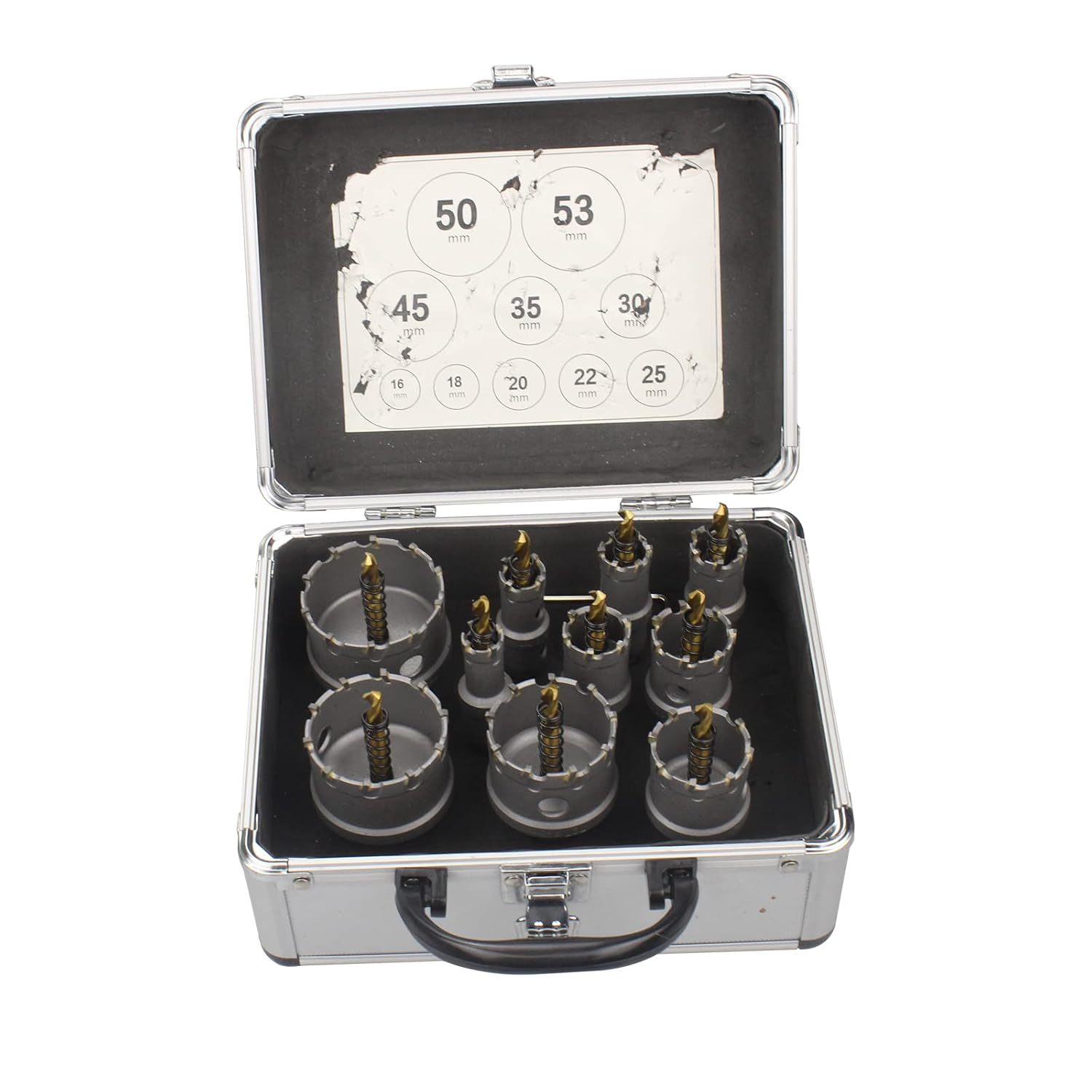 Hole Saw Set 10Pcs Alloy Steel Heavy Duty Carbide Tct Carbide, And Plast... - $43.96