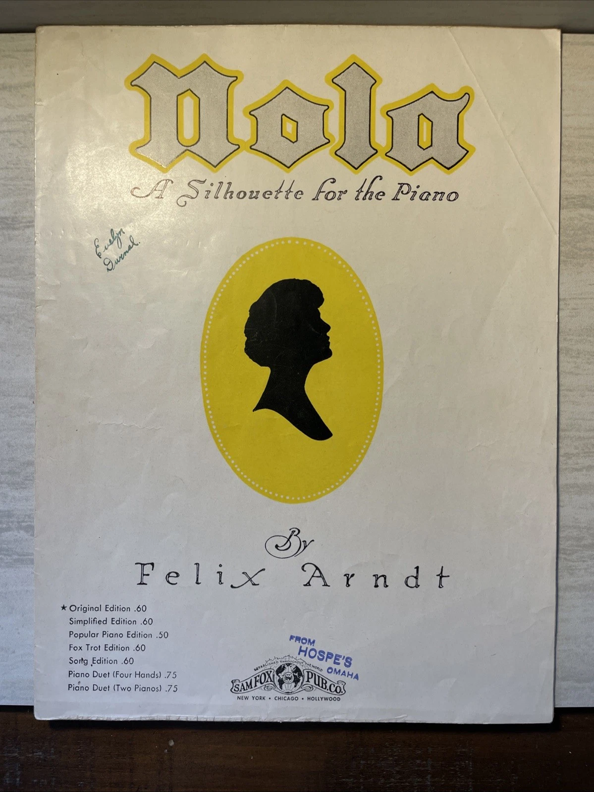 Nola, a silhouette for the piano (sheet music) - $110.62 MXN