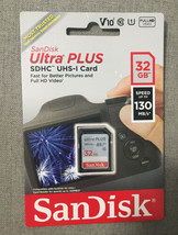 SanDisk Ultra Plus SDHC-l Card 32 GB , Speed up to 130 MB/s* New / Unopened. - £10.91 GBP