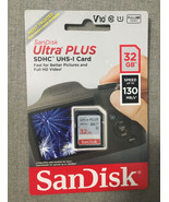 SanDisk Ultra Plus SDHC-l Card 32 GB , Speed up to 130 MB/s* New / Unope... - £10.74 GBP