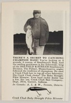 1960 Print Ad Creek Chub Baby Straight Pikie Minnow Fishing Lure Smallmouth Bass - £7.75 GBP