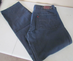 Men's 38X34 Levi's Jeans Blue / Green Denim Pants Button Fly - £23.58 GBP