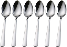 Teaspoons Set of 6Stainless Steel Tea Spoons6.29-Inch Flatware Dessert S... - $10.99