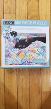 Lang Jigsaw Puzzle Cats In The Country 500 Pcs 24”x 18&quot; Grandma’s Quilt SEALED - £12.60 GBP