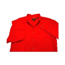 Timberland Men&#39;s Shirt Red L Long Sleeve Button-Up 100% Cotton  - £31.41 GBP