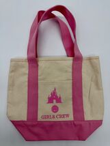 Disney Parks Girls Crew Pink Castle Canvas Tote Bag GWP New 2025 - $19.79