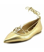 Michael Kors Women&#39;s Tabby Flat Shoes Gold Metallic 7 NEW IN BOX - £52.43 GBP