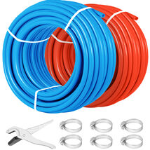 VEVOR PEX Pipe, 1/2 Inch, 2x300Ft PEX Tubing, Oxygen Barrier Blue&amp;Red PE... - $99.99