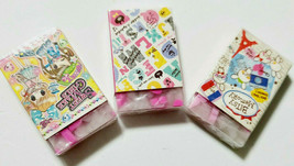 Translucent Eraser 3 pieces 2010 Cute Girls stationery Rare - $20.30