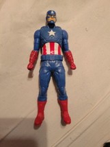 2015 Captain America 6&quot; Marvel Avengers Hasbro Action Figure - £4.74 GBP